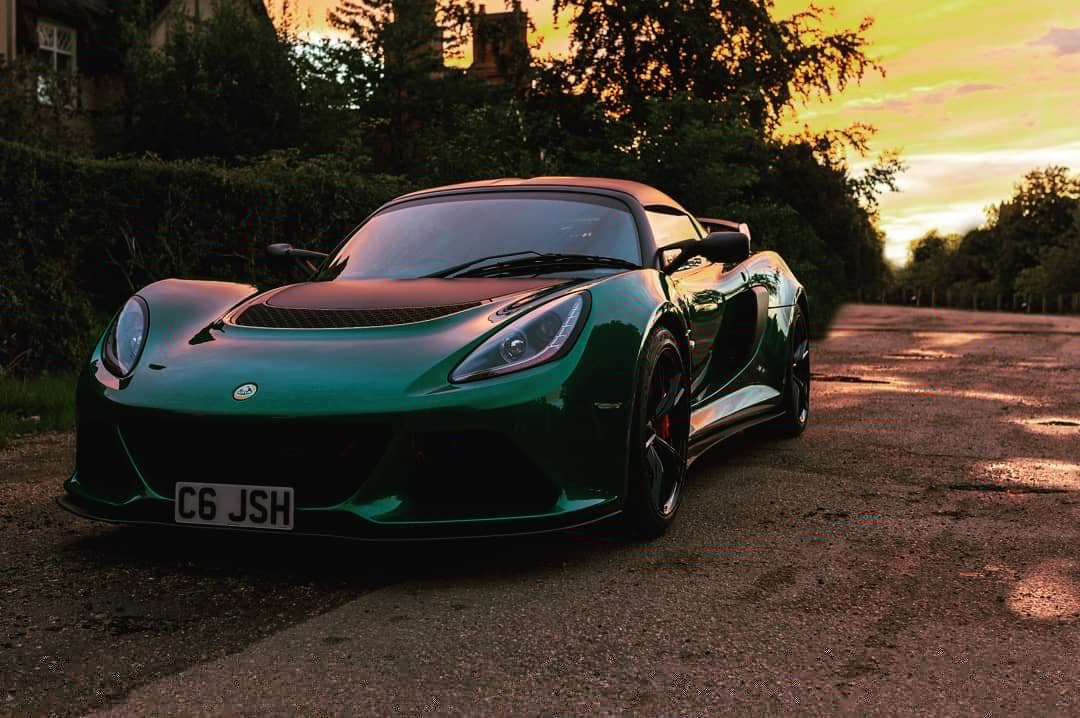 A photograph from a car photography session in Lowestoft, Green Lotus Exige 350 Cup