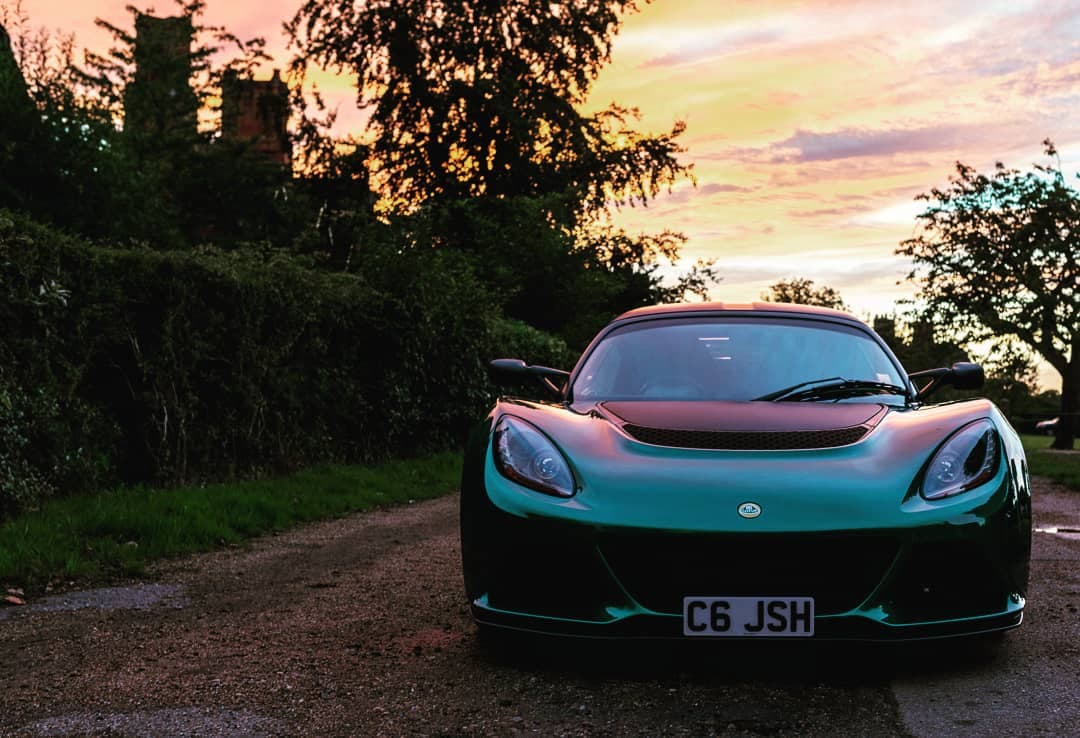 A photograph from a car photography session in Lowestoft, Green Lotus Exige 350 Cup